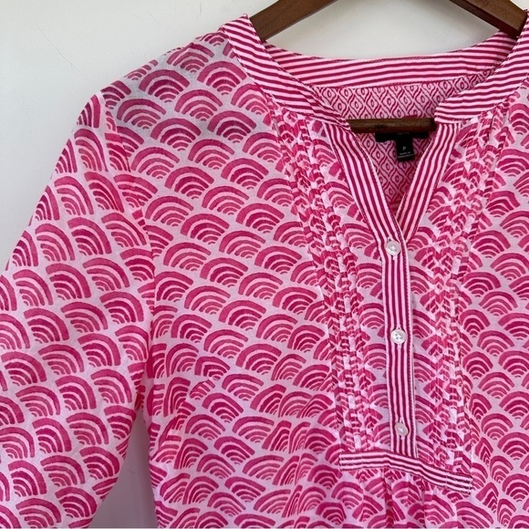 Talbots tunic with 3/4  length sleeves, 1/2 button front, 💯 cotton - Picture 5 of 11